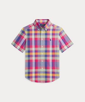POLO RALPH LAUREN CHILDRENS WEAR /ポロ ラルフ ローレン チルドレンズウェア コットン マドラス ショートスリーブ シャツ CWPOWOVY6820571
