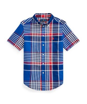 コットン　マドラス　シャツ