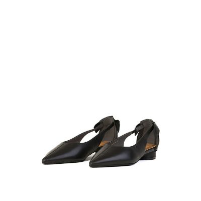 バックリボンポインテッドフラットパンプス　ＤＡ２５１０２