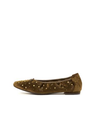 Daniella & GEMMA (Women)/ダニエラ アンド ジェマ スクエアビジューバレエ GE25146 キャメル生地(CMZ) 靴【三越伊勢丹/公式】