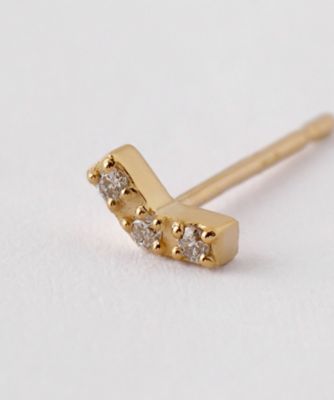 SIENA ROSE K18YG ダイヤ ピアス SIENA ROSE ピアス petit・コーナーダイヤピアス レディース