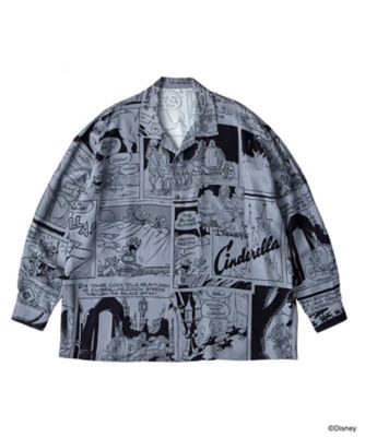 PORTER CLASSIC/ポータークラシック DISNEY VC / PC ALOHA COLLECTION ALOHA LONG SHIRT / CINDERELLA BLACK