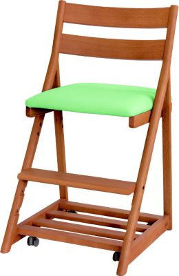 浜本工芸 (Baby & Kids)/ハマモトコウゲイ デスクチェア DSC-3300 ダークオーク グリーン 机・デスク【三越伊勢丹/公式】