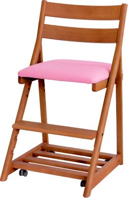 浜本工芸 (Baby & Kids)/ハマモトコウゲイ デスクチェア DSC-3300 ダークオーク ピンク 机・デスク【三越伊勢丹/公式】