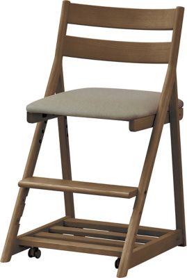 浜本工芸 (Baby & Kids)/ハマモトコウゲイ デスクチェア DSC-3308 カフェオーク オーベルウールグレー 机・デスク【三越伊勢丹/公式】