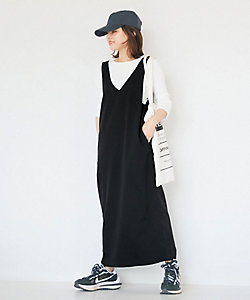 神戸レタス(Women)/コウベ レタス 田中亜希子さんコラボ　ストレートサロペットスカート　スモールサイズ