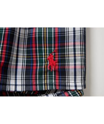 新品未使用⭐️Ralph Lauren ネイビー チェック クッション 45×45 ポロ ベア エコバッグ チェック ネイビー｜ポロ ラルフ ローレン