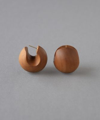 ＜su Ha (Women)＞ウッドピアス