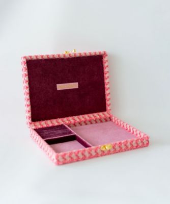 ジュエリーボックス 　チェスト　ワインレッド　三越 Eternelle Tweedybox ジュエリーボックス