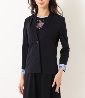 レオナール LEONARD FASHION セットアップ 半袖ジャケット × スカート 