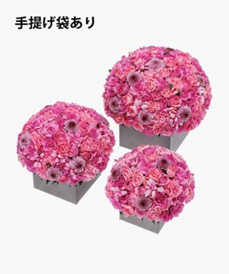 Nicolai Bergmann Flowers & Design/ニコライ バーグマン フラワーズ ＆ デザイン フレッシュフラワーアレンジメント(ピンク・手提げあり)