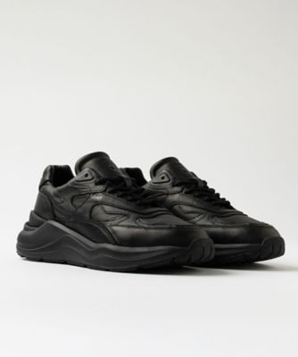 てぃーつや スニーカー FUGA LEATHER BLACK FGーLEー