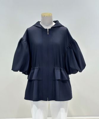 バルーンスリーブ2WAYペプラムジップアップパーカー G145