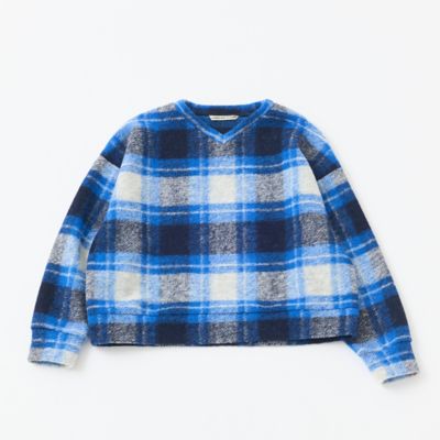 スライバーチェックVネックプルオーバー | GRANDMA MAMA DAUGHTER