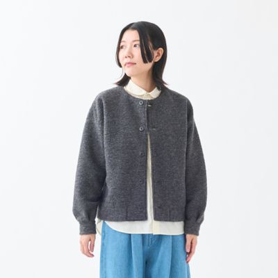 ＜GRANDMA MAMA DAUGHTER (Women)＞スライバーノーカラーブルゾン