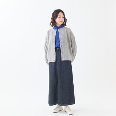 GRANDMA MAMA DAUGHTER グランドママドーター  長袖カーディガン サイズ:1  ブルー コットン レディース 　240001132325 GRANDMA MAMA DAUGHTER グランドママドーター 長袖カーディガン サイズ