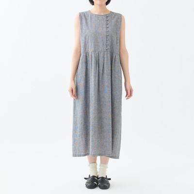 GRANDMA MAMA DAUGHTER (Women)/グランマ ママ ドーター ループボタンノースリーブワンピ
