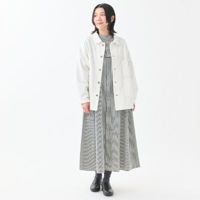 グランマママドーター ロングシャツワンピース ストライプ バンドカラー 楽天市場】【20％OFF！】GRANDMA MAMA DAUGHTER(グランマ ママ