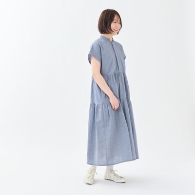 ひんやりシャンブレーティアードワンピース | GRANDMA MAMA DAUGHTER