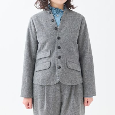 ネコアシツイードスタンドテーラードジャケット | GRANDMA MAMA