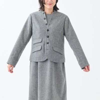 ネコアシツイードスタンドテーラードジャケット | GRANDMA MAMA