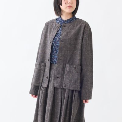 ＜GRANDMA MAMA DAUGHTER (Women)＞スラブネップツイードノーカラージャケット