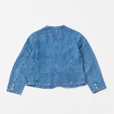 INDIGO CHECK』ビッグポケットスタンドテーラード