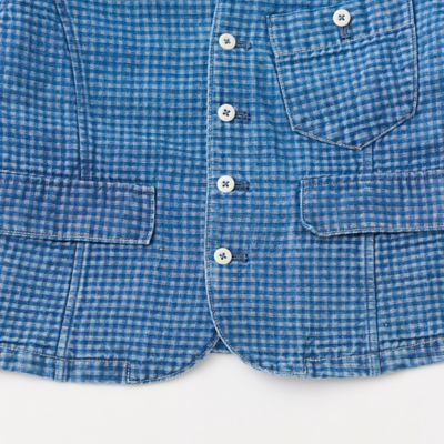 INDIGO CHECK』ビッグポケットスタンドテーラード