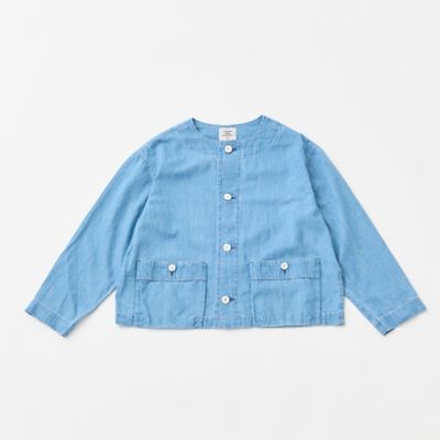 ＜GRANDMA MAMA DAUGHTER (Women)＞６ｏｚメンアサデニムノーカラージャケット