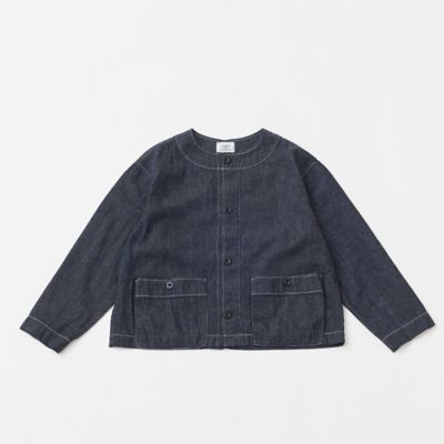 ＜GRANDMA MAMA DAUGHTER (Women)＞６ｏｚメンアサデニムノーカラージャケット