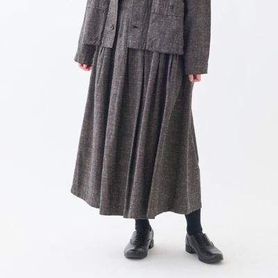スラブネップツイードインバーテッドタックスカート | GRANDMA