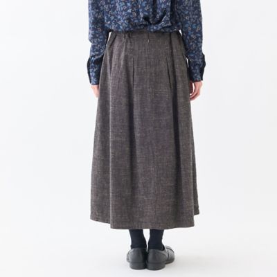 スラブネップツイードインバーテッドタックスカート | GRANDMA