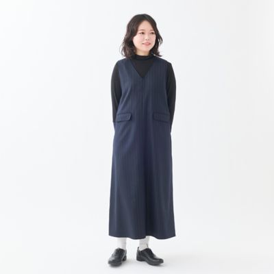 ストライプVネックジャンパースカート | GRANDMA MAMA DAUGHTER