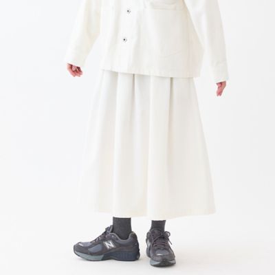 ホワイトデニムタックスカート | GRANDMA MAMA DAUGHTER (Women