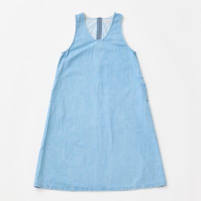 ＜GRANDMA MAMA DAUGHTER (Women)＞１０ＯＺデニムＵネックジャンパースカート