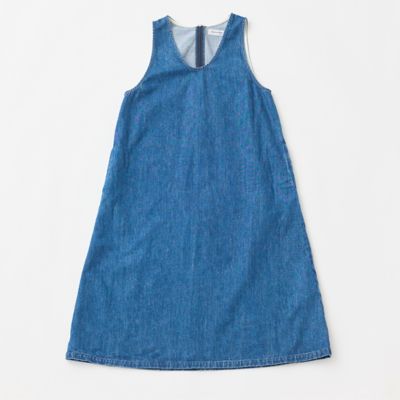 ＜GRANDMA MAMA DAUGHTER (Women)＞１０ＯＺデニムＵネックジャンパースカート