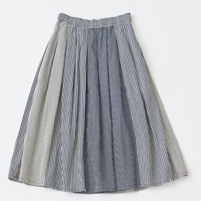 ＜GRANDMA MAMA DAUGHTER (Women)＞ヒッコリーイージータックプリーツスカート