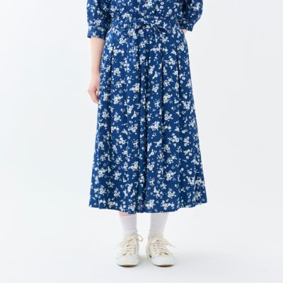 INDIGO BLOOM』タックプリーツギャザースカート | GRANDMA