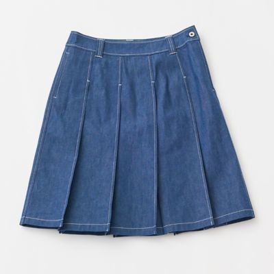 9．5ozデニムミディプリーツスカート | GRANDMA MAMA DAUGHTER