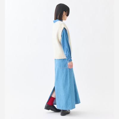 Vネックローゲージニットベスト | GRANDMA MAMA DAUGHTER (Women