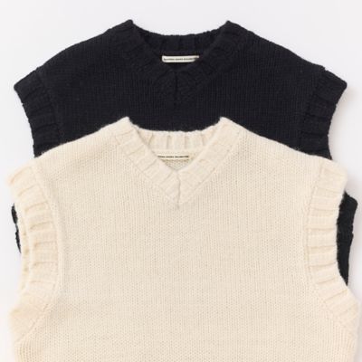 Vネックローゲージニットベスト | GRANDMA MAMA DAUGHTER (Women