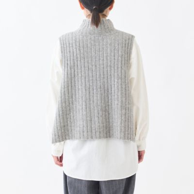 ワイドリブタートルニットベスト | GRANDMA MAMA DAUGHTER (Women