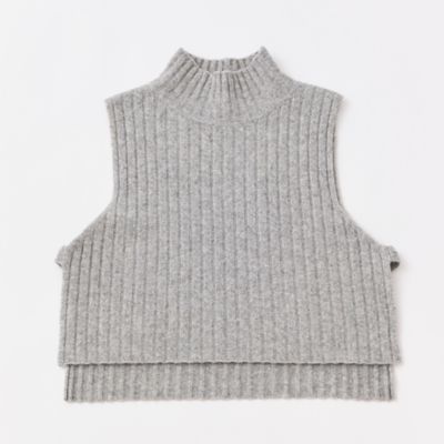 ワイドリブタートルニットベスト | GRANDMA MAMA DAUGHTER (Women