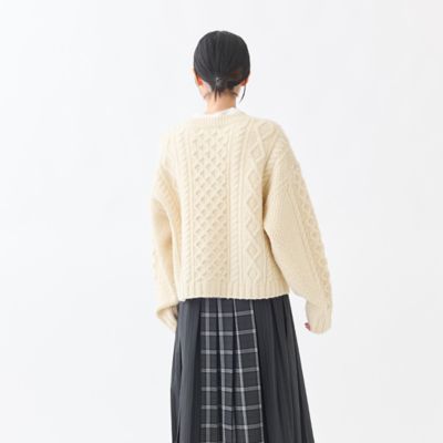 極美品❤️GRANDMA MAMA DAUGHTER アランニット　ケーブルニット アランニットジャケット | GRANDMA MAMA DAUGHTER (Women)/グランマ