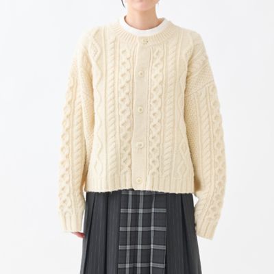 極美品❤️GRANDMA MAMA DAUGHTER アランニット　ケーブルニット アランニットジャケット | GRANDMA MAMA DAUGHTER (Women)/グランマ