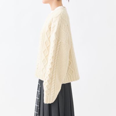 極美品❤️GRANDMA MAMA DAUGHTER アランニット　ケーブルニット アランニットジャケット | GRANDMA MAMA DAUGHTER (Women)/グランマ