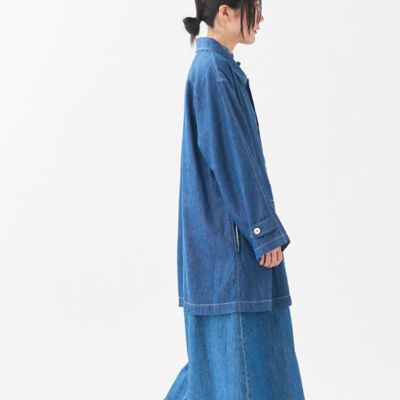 6OZ綿麻デニムオーバーサイズミドルコート | GRANDMA MAMA DAUGHTER
