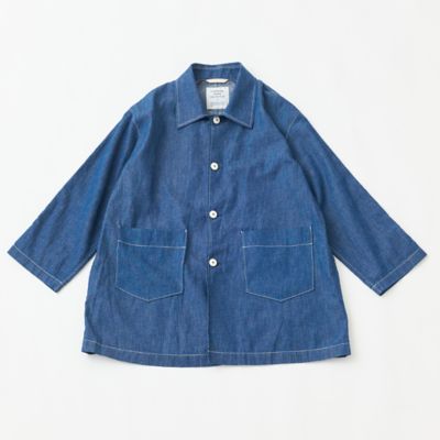 6OZ綿麻デニムオーバーサイズミドルコート | GRANDMA MAMA DAUGHTER