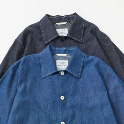 6OZ綿麻デニムオーバーサイズミドルコート | GRANDMA MAMA DAUGHTER