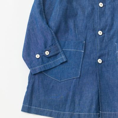6OZ綿麻デニムオーバーサイズミドルコート | GRANDMA MAMA DAUGHTER